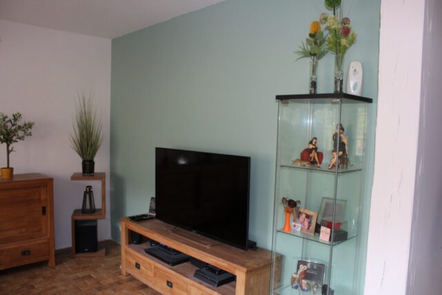 Salon rénové meilleur circulation fluide agencement nouveau canapé