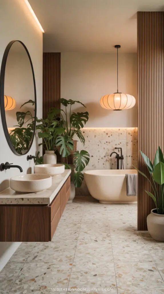 Quelques conseils pour une salle de bain facile à nettoyer salle de bain design plantes