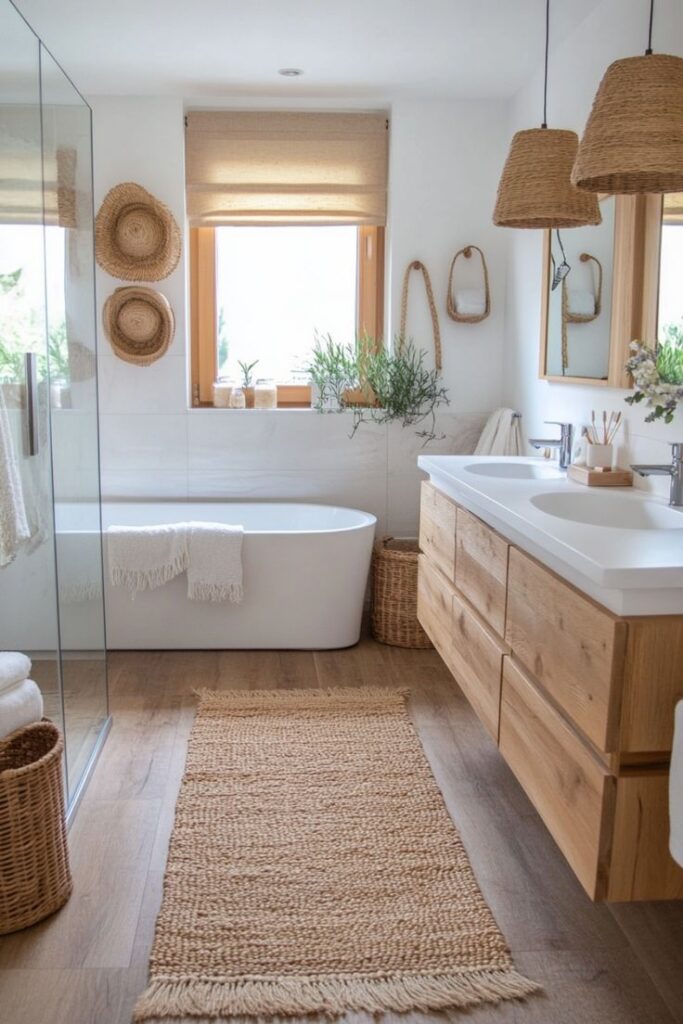 Quelques conseils pour une salle de bain facile à nettoyer salle de bain rustique bois blanc